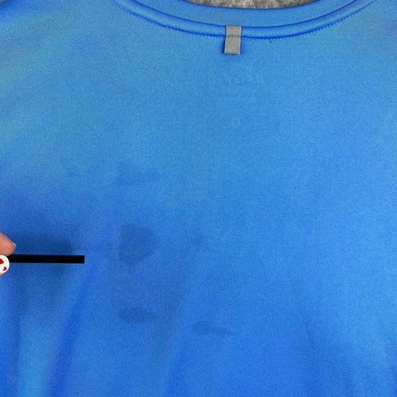 Nike Miler Womens Shirt Medium Activewear Dri Fit Blue Lightweight Short Sleeve - Picture 6 of 10